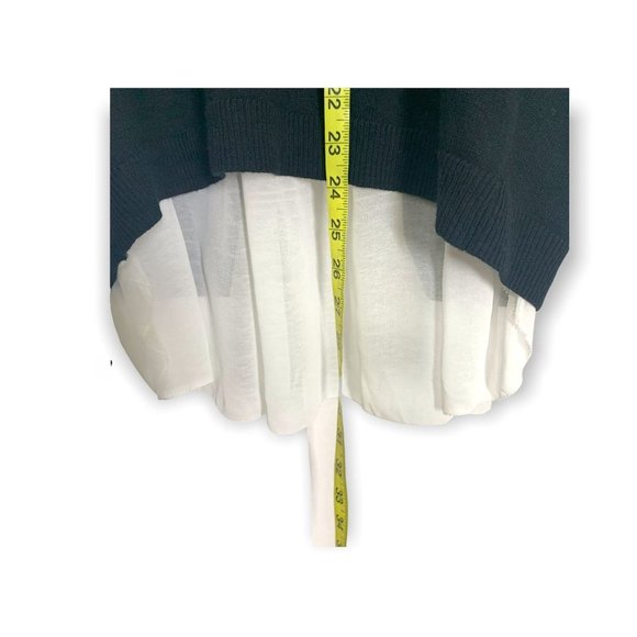 Josie Peekaboo Layered Merino Wool Blend Top Small - Picture 8 of 8